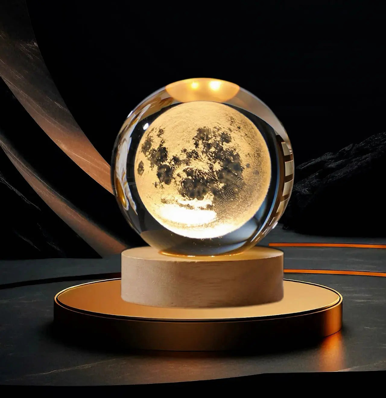 2025 NEW 3D Crystal Ball Light Carving Solar System Galaxy Valentine's Day Gift Birthday Gift LED Luminous Planet Night Lights