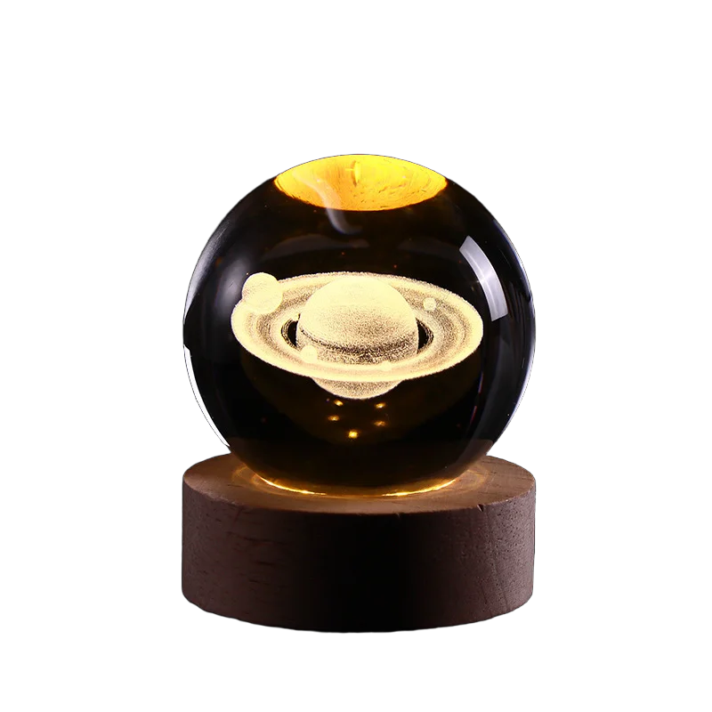 2025 NEW 3D Crystal Ball Light Carving Solar System Galaxy Valentine's Day Gift Birthday Gift LED Luminous Planet Night Lights