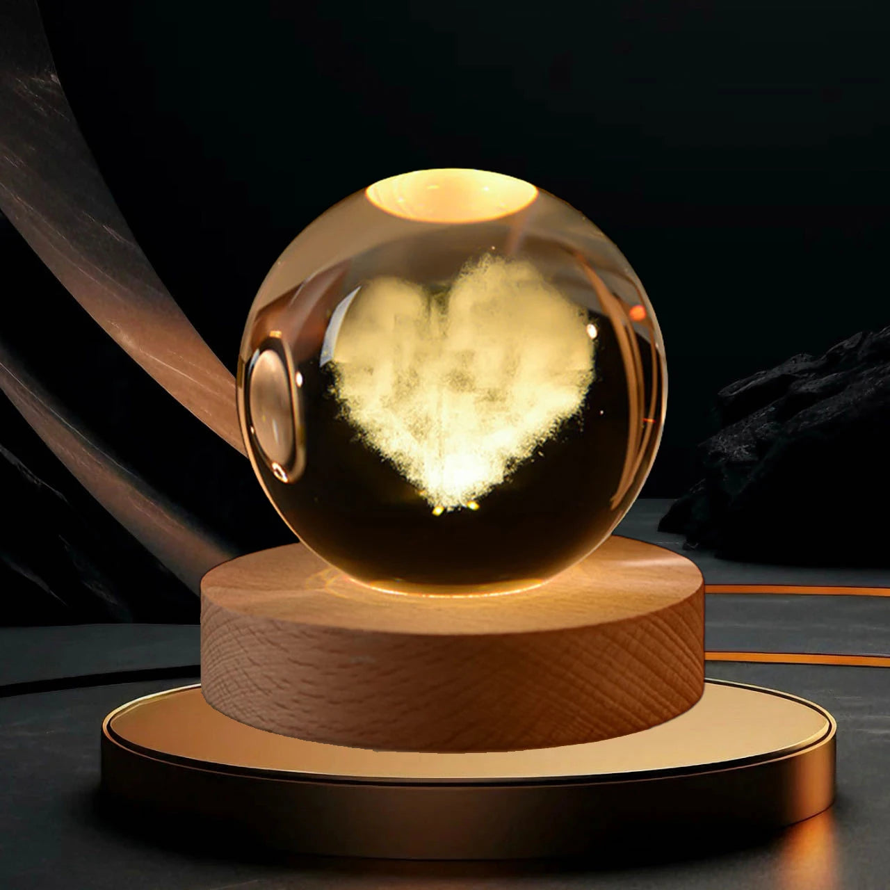 2025 NEW 3D Crystal Ball Light Carving Solar System Galaxy Valentine's Day Gift Birthday Gift LED Luminous Planet Night Lights