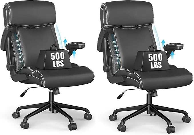 2Pack Executive Office Chair, Big and Tall Office Chair 500lbs for Heavy People Ergonomic High Back Leather Executive Office