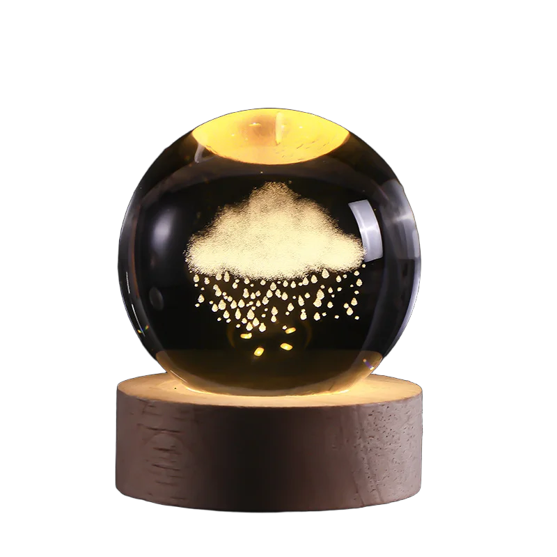 2025 NEW 3D Crystal Ball Light Carving Solar System Galaxy Valentine's Day Gift Birthday Gift LED Luminous Planet Night Lights