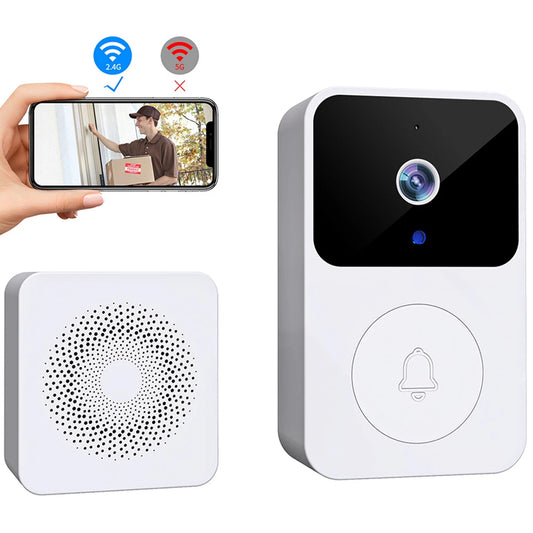 2.4GHz WiFi Wireless Video Doorbell IR Night Vision Doorbell Camera Two-way Intercom Smart Home Door Bell Home Security System