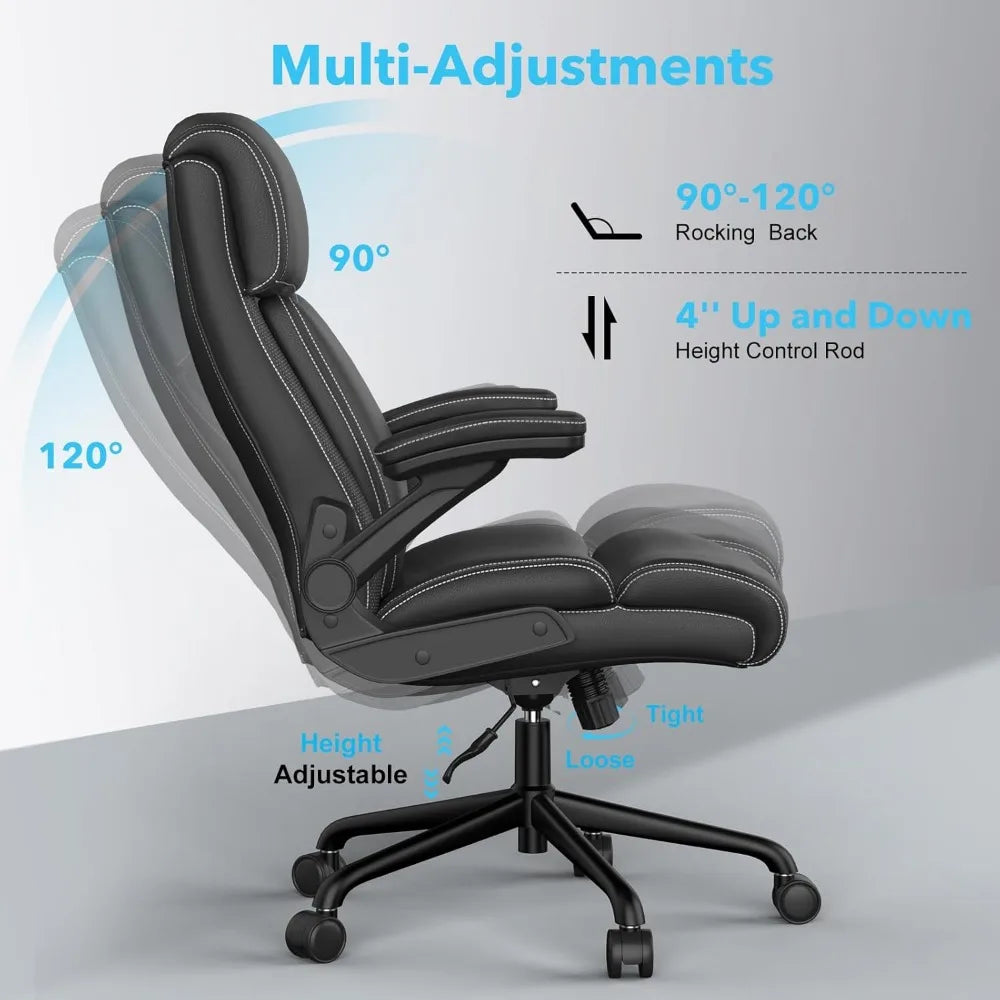 2Pack Executive Office Chair, Big and Tall Office Chair 500lbs for Heavy People Ergonomic High Back Leather Executive Office